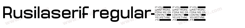 Rusilaserif regular字体转换